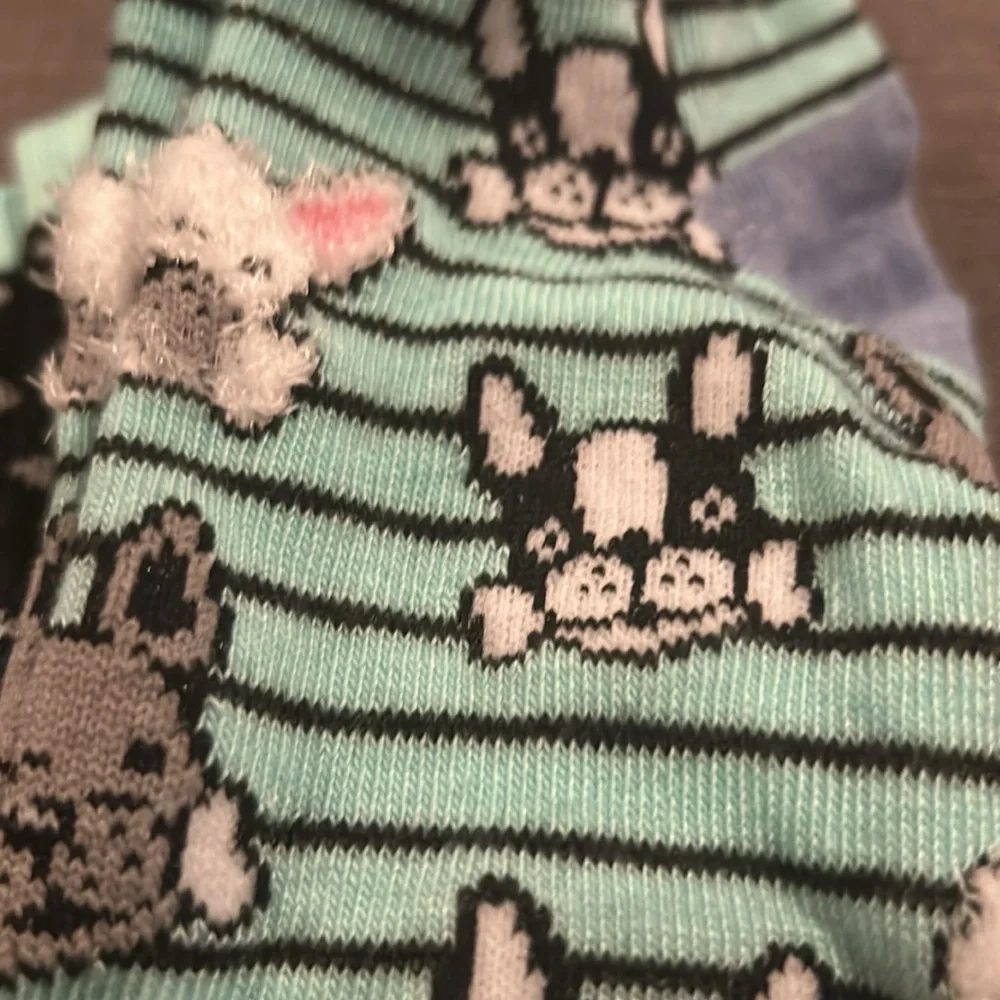 Womens sneaker socks 2 pair dogs and polka dots shoe sz 5-9 NWT